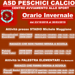 ORARI ATTIVITA’ INVERNALI 2018/2019